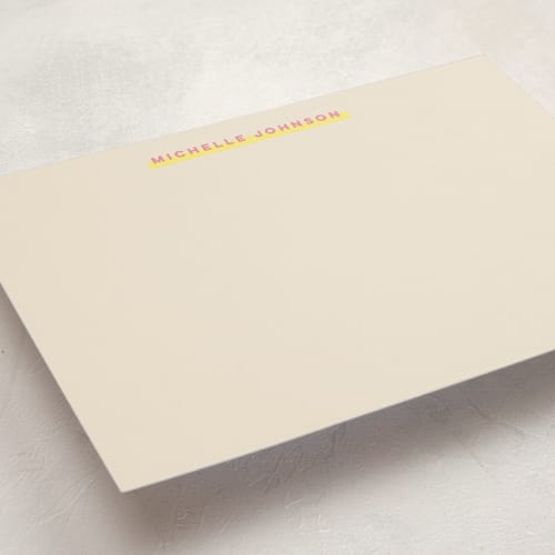 This is a lemon personalized stationery thank you cards with standard by elithing called highlight printing on signature in 5x7