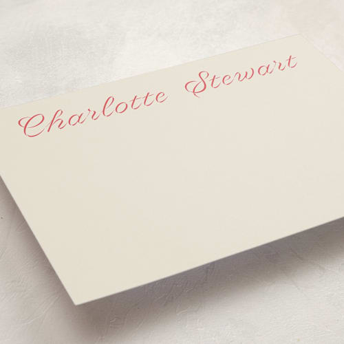 This is a tomato personalized stationery thank you cards with standard by Megan Davis called blue ribbon printing on signature in 5x7