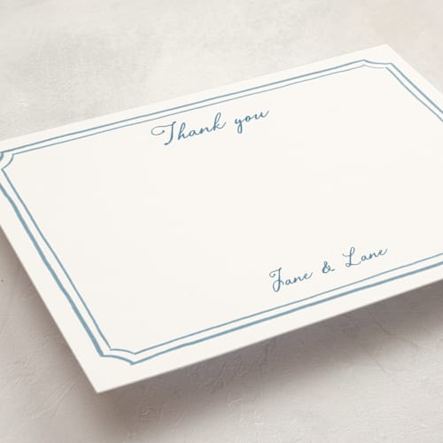 This is a neptune personalized stationery thank you cards with standard by Cass Loh called handwritten printing on signature in 5x7