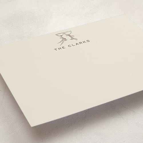 This is a cola personalized stationery thank you cards with standard by Megan Davis called campania printing on signature in 5x7