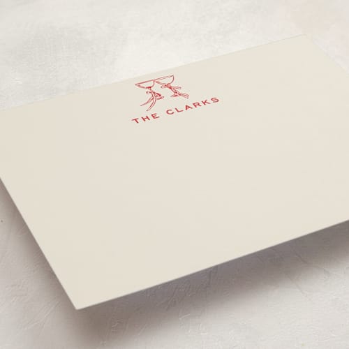 This is a fresca personalized stationery thank you cards with standard by Megan Davis called campania printing on signature in 5x7