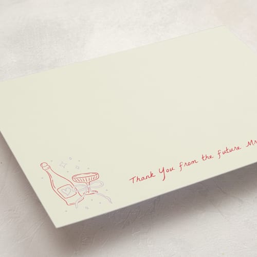 This is a wisteria personalized stationery thank you cards with standard by Ashlee Townsend called celebration printing on signature in 5x7