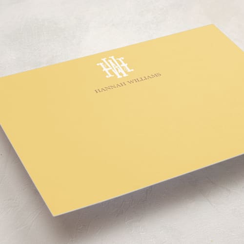 This is a butter personalized stationery thank you cards with standard by Jenna Holcomb called butter printing on signature in 5x7