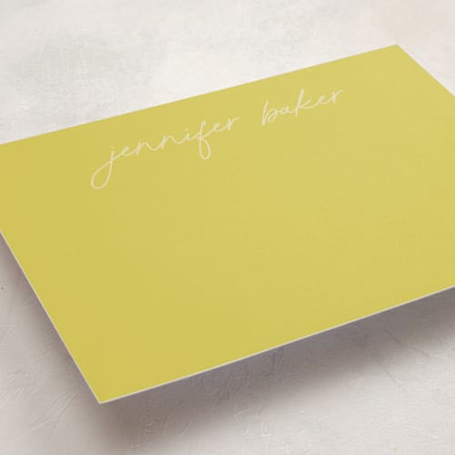 This is a key lime personalized stationery thank you cards with standard by JoAnn Jinks called signature headline printing on signature in 5x7