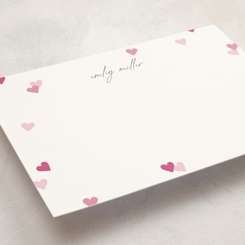 This is a cotton candy personalized stationery thank you cards with standard by Pixel and Hank called confetto printing on signature in 5x7