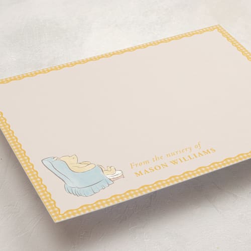 This is a daffodil personalized stationery thank you cards with standard by Sabrin Deirani called disney winnie the pooh printing on signature in 5x7