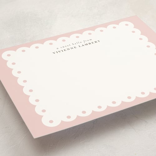 This is a blush personalized stationery thank you cards with standard by Shirley Lin Schneider called southern charm printing on signature in 5x7