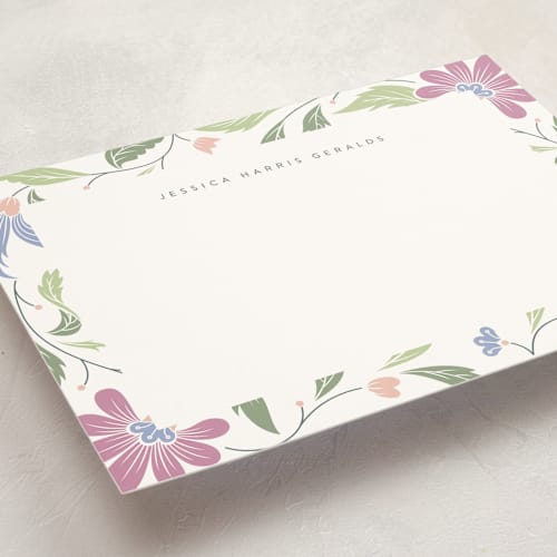 This is a march personalized stationery thank you cards with standard by letterfix called spring day printing on signature in 5x7