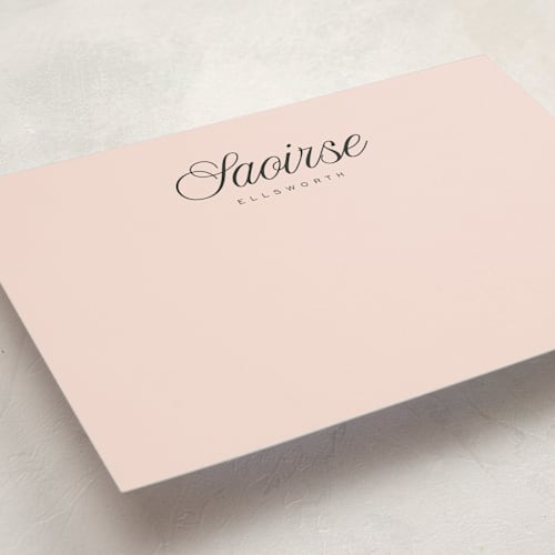 This is a flamingo personalized stationery thank you cards with standard by chocomocacino called fondente printing on signature in 5x7