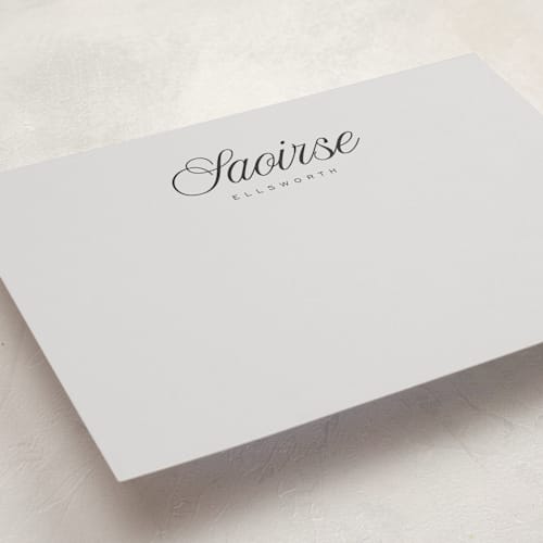 This is a frost personalized stationery thank you cards with standard by chocomocacino called fondente printing on signature in 5x7