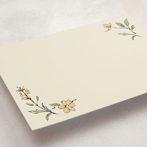 This is a daisy personalized stationery thank you cards with standard by RachelYaej called elegant floral stationery printing on signature in 5x7