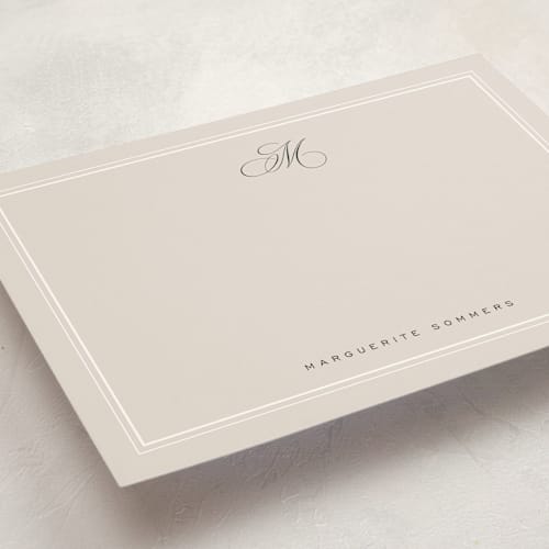 This is a steel personalized stationery thank you cards with standard by chocomocacino called giaourti printing on signature in 5x7