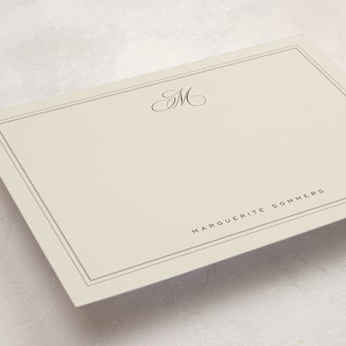 This is a fog personalized stationery thank you cards with standard by chocomocacino called giaourti printing on signature in 5x7