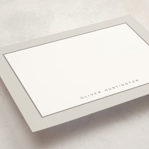 This is a cloud personalized stationery thank you cards with standard by Nicoletta Savod called august printing on signature in 5x7
