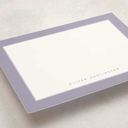 This is a iris personalized stationery thank you cards with standard by Nicoletta Savod called august printing on signature in 5x7