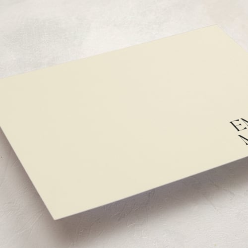 This is a cream personalized stationery thank you cards with standard by Robert and Stella called corner block printing on signature in 5x7