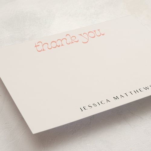 This is a sunset personalized stationery thank you cards with standard by Lissabeth Anglin called nomads printing on signature in 5x7