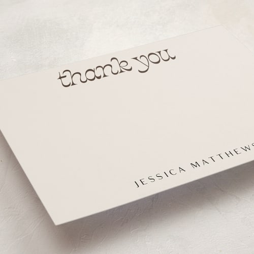 This is a smokeshow personalized stationery thank you cards with standard by Lissabeth Anglin called nomads printing on signature in 5x7