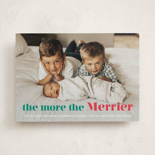 This is a mistletoe babys first christmas with standard by Liz Conley called a merry addition printing on recycled smooth signature in standard