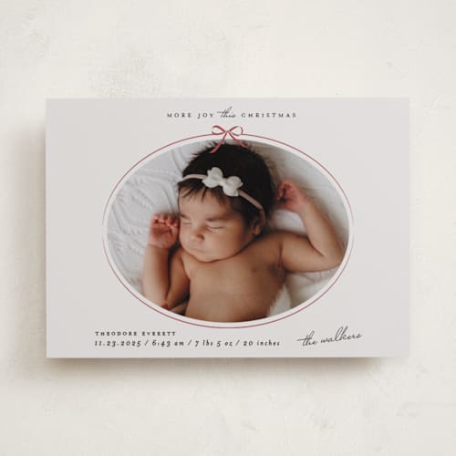 This is a berry babys first christmas with standard by Maja Cunningham called more joy printing on recycled smooth signature in standard