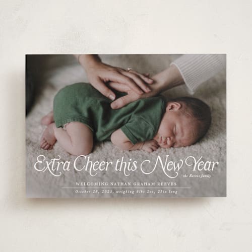 This is a sugar babys first christmas with standard by Jenna Holcomb called our merry little christmas printing on recycled smooth signature in standard