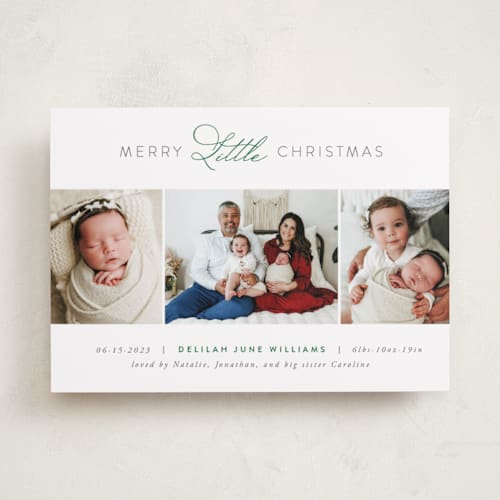 This is a forest babys first christmas with standard by Jen Banks called christmas baby printing on recycled smooth signature in standard
