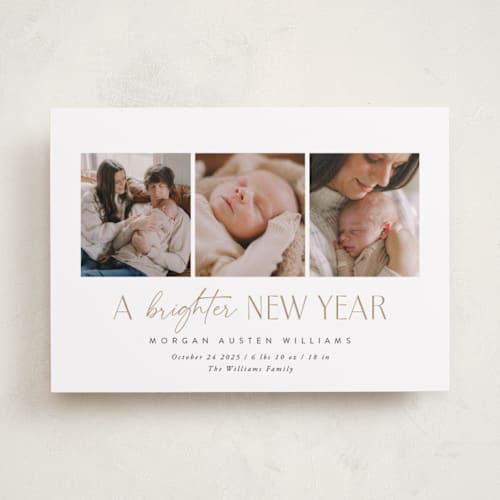 This is a snow babys first christmas with standard by Robert and Stella called counting those blessings printing on recycled smooth signature in standard