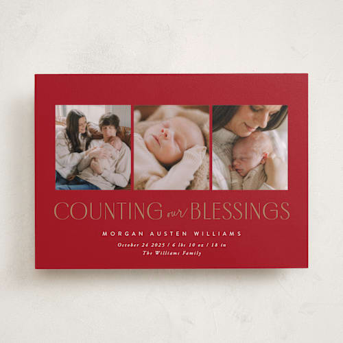 This is a berry babys first christmas with standard by Robert and Stella called counting those blessings printing on recycled smooth signature in standard