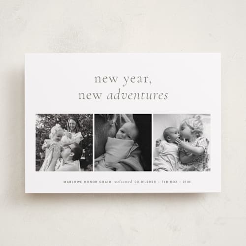 This is a forest babys first christmas with standard by Blustery August called awaits printing on recycled smooth signature in standard