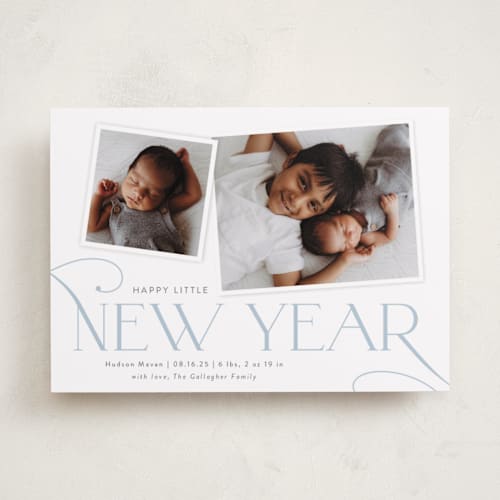 This is a powder babys first christmas with standard by Sarah Brown called little addition printing on recycled smooth signature in standard