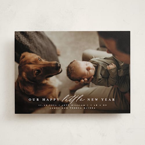 This is a snowflake babys first christmas with standard by Charter Oaks Creative called little love printing on recycled smooth signature in standard
