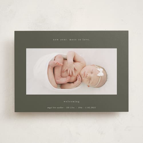 This is a serenity babys first christmas with standard by Blustery August called more to love printing on recycled smooth signature in standard