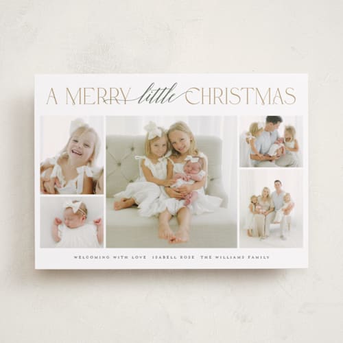 This is a balsam fir babys first christmas with standard by Benita Crandall called new addition printing on recycled smooth signature in standard