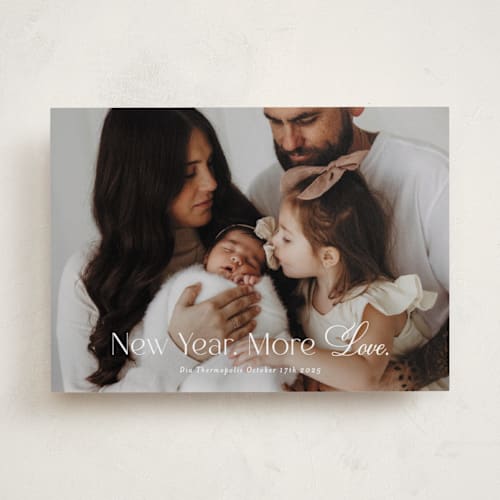 This is a snow babys first christmas with standard by Angela Garrick called more love printing on recycled smooth signature in standard