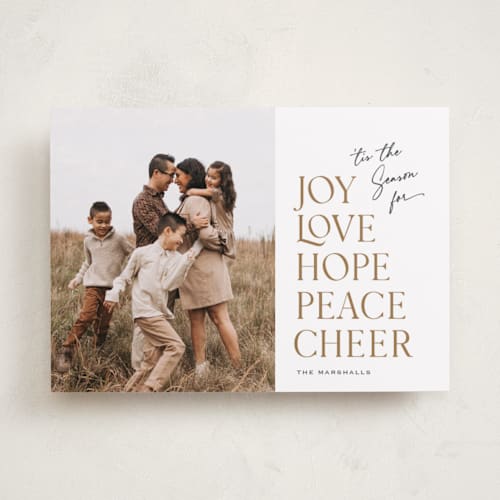 This is a gingerbread photo christmas cards with standard by Carolyn MacLaren called 'tis the season printing on recycled smooth signature in standard