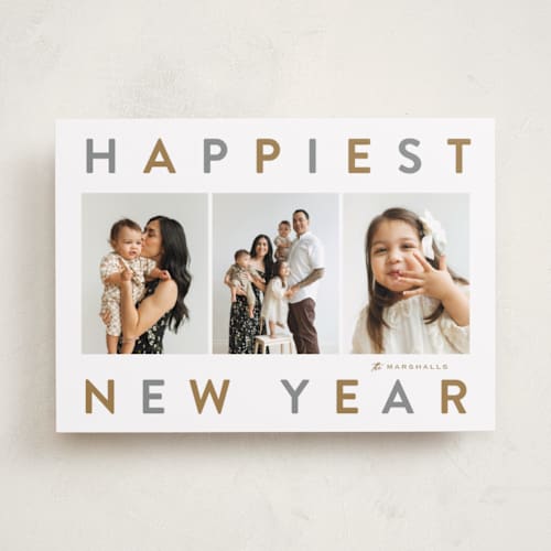 This is a wheat photo christmas cards with standard by Carolyn MacLaren called contrast blessings printing on recycled smooth signature in standard