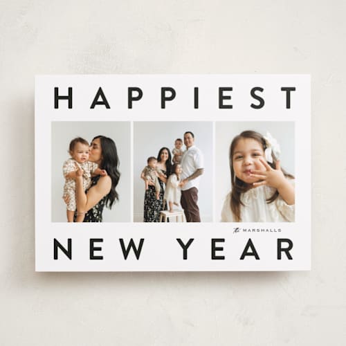 This is a coal photo christmas cards with standard by Carolyn MacLaren called contrast blessings printing on recycled smooth signature in standard
