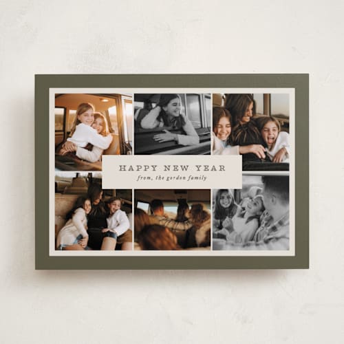 This is a pine photo christmas cards with standard by Brianne Larsen called bordering six printing on recycled smooth signature in standard