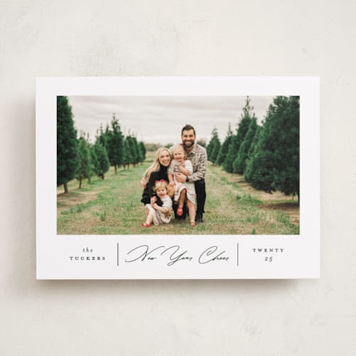 This is a juniper photo christmas cards with standard by Erica Krystek called simply merry printing on recycled smooth signature in standard