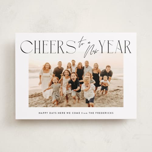 This is a coal photo christmas cards with standard by Jackie Crawford called joy aligned printing on recycled smooth signature in standard