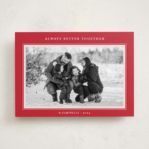 This is a ruby photo christmas cards with standard by Alston Foster called always printing on recycled smooth signature in standard