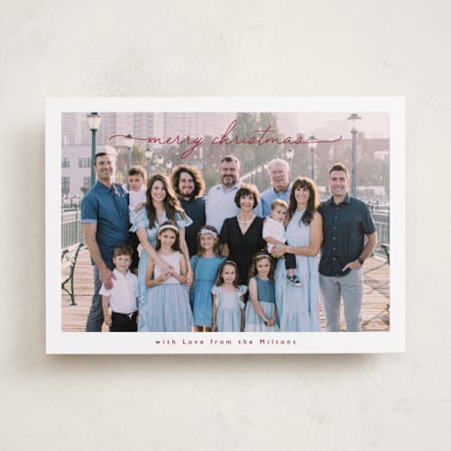 This is a mulled wine photo christmas cards with standard by Benita Crandall called noël moderne printing on recycled smooth signature in standard