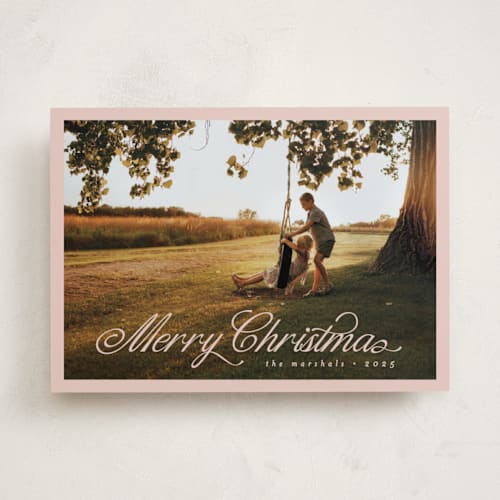 This is a petal photo christmas cards with standard by Pati Cascino called noelle printing on recycled smooth signature in standard