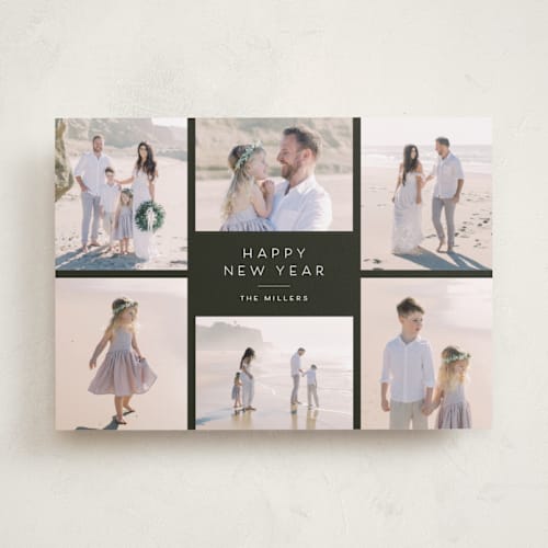 This is a evergreen photo christmas cards with standard by Juneau Designs called a taste of christmas printing on recycled smooth signature in standard