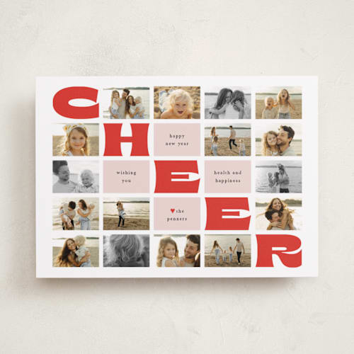 This is a christmas candies photo christmas cards with standard by Up Up Creative called five by five printing on recycled smooth signature in standard