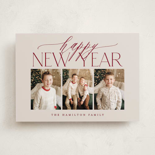 This is a gingerbread photo christmas cards with standard by Brooke Chandler called merry christmas trio printing on recycled smooth signature in standard