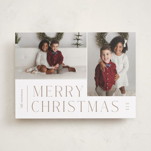 This is a cocoa photo christmas cards with standard by Pixel and Hank called pair printing on recycled smooth signature in standard