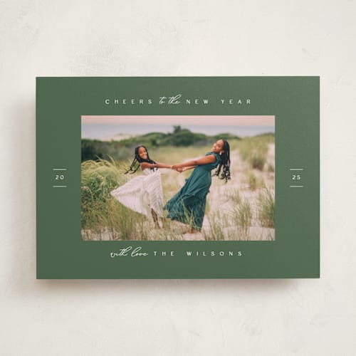 This is a spruce photo christmas cards with standard by Owl and Toad called a simple frame printing on recycled smooth signature in standard