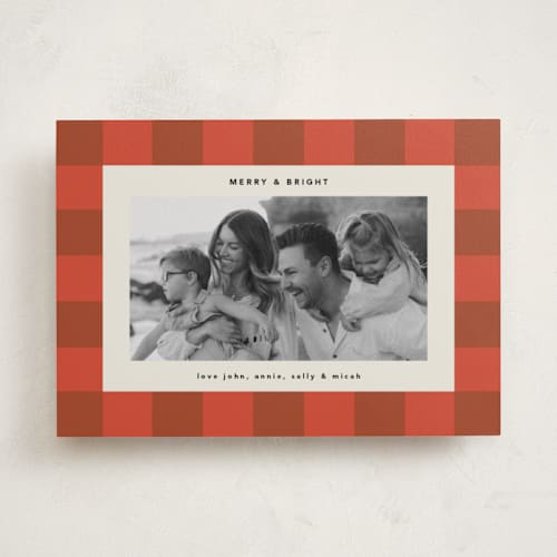 This is a holly berry photo christmas cards with standard by Kelly Watkins called fun frame printing on recycled smooth signature in standard