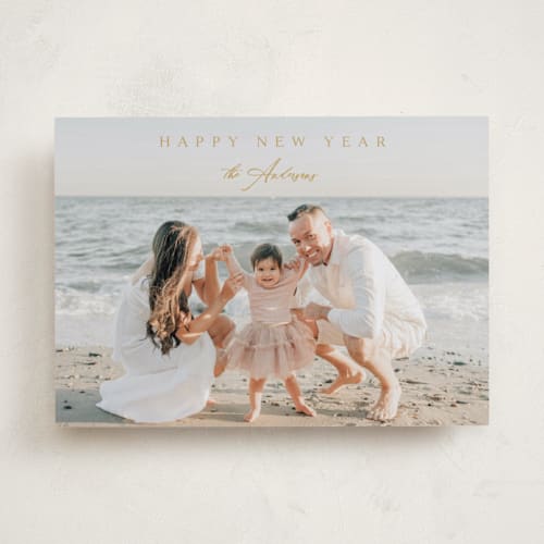 This is a golden photo christmas cards with standard by Kasia Labocki called classical printing on recycled smooth signature in standard